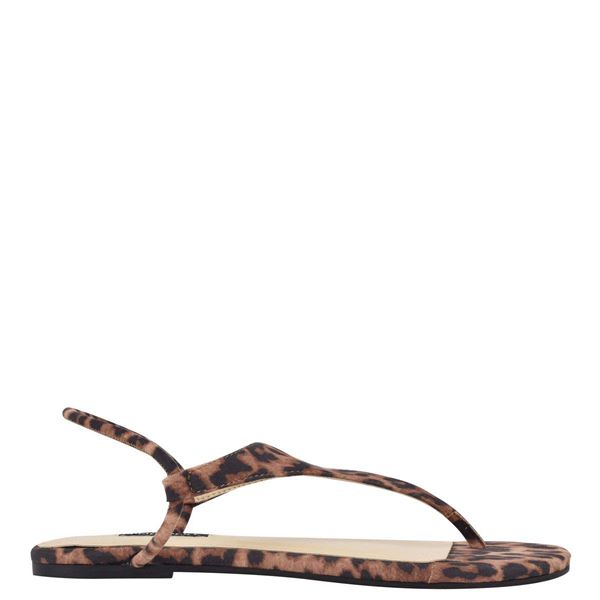 Nine West Braydin Stretch Leopard Flat Sandals | South Africa 98E94-1E56